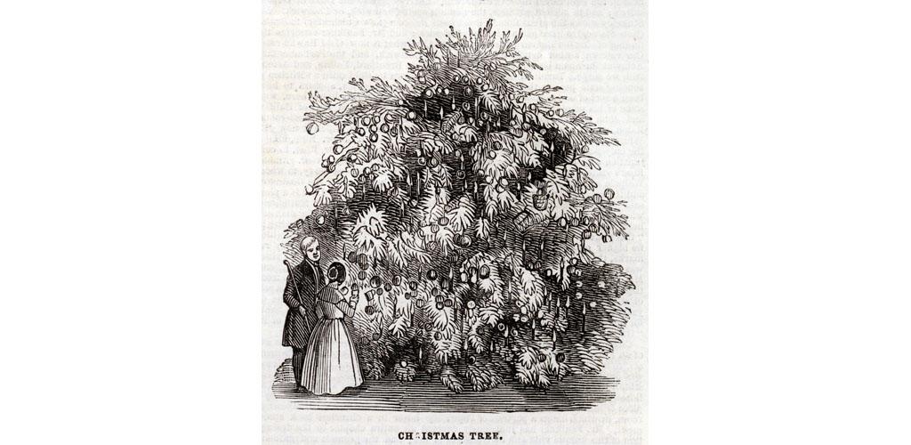 Christmas tree at the Temperance Hall, 1845