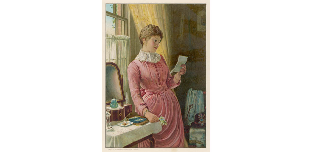 SHE READS A LETTER 1889