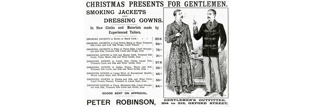 Advert for Peter Robinson, gentlemen's clothing 1895
