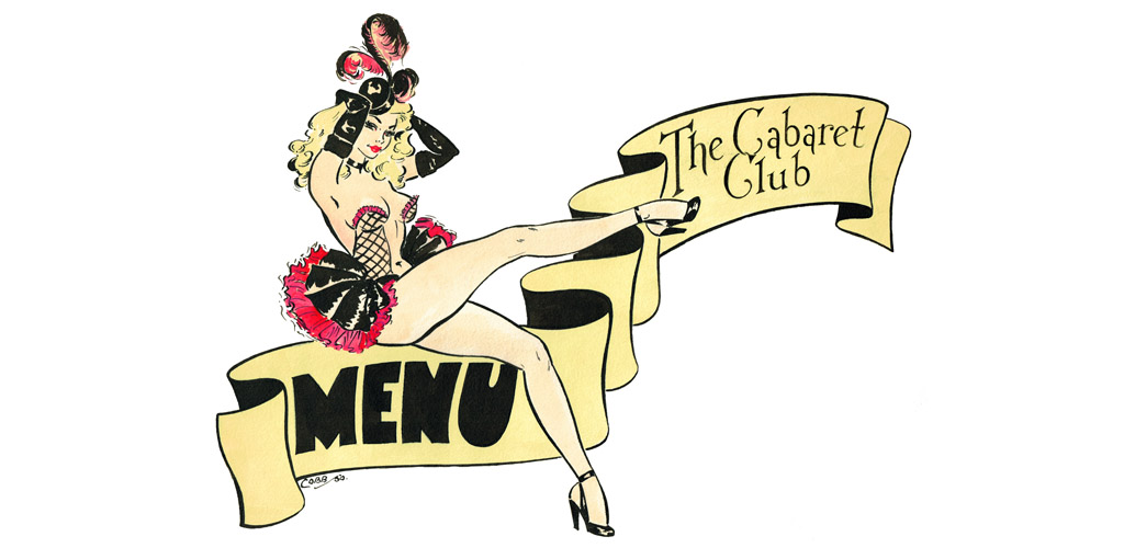 Cabaret Club Menu' - from Murray's Cabaret Club, 16-18 Beak Street, Soho, London. Date: 1950