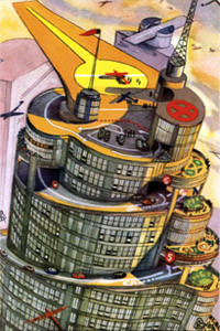 Futuristic cityscape
