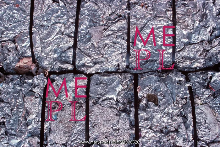  : 10 Crushed Bales of Aluminum