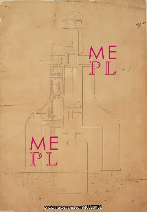  : 10 cwt steam hammer, front elevation