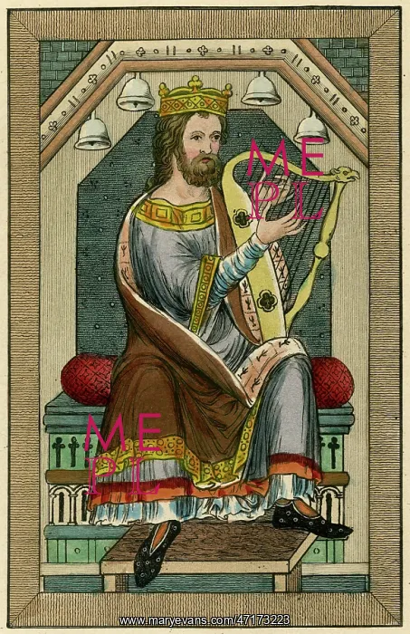 : 13th century Harpist : 13th century Harpist