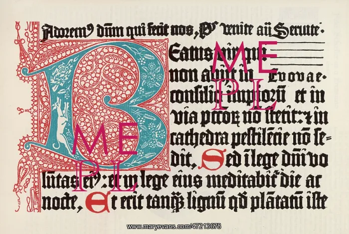 : 1457 PRINTED PSALTER : 1457 PRINTED PSALTER