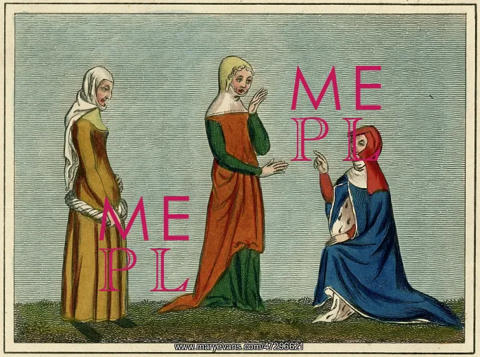 : Three 14th century Ladies : Three 14th century Ladies