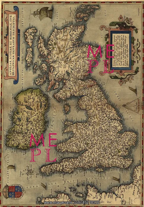: 1570 map of the British Isles. From Abraham ? : 1570 map of the British Isles. From Abraham ?