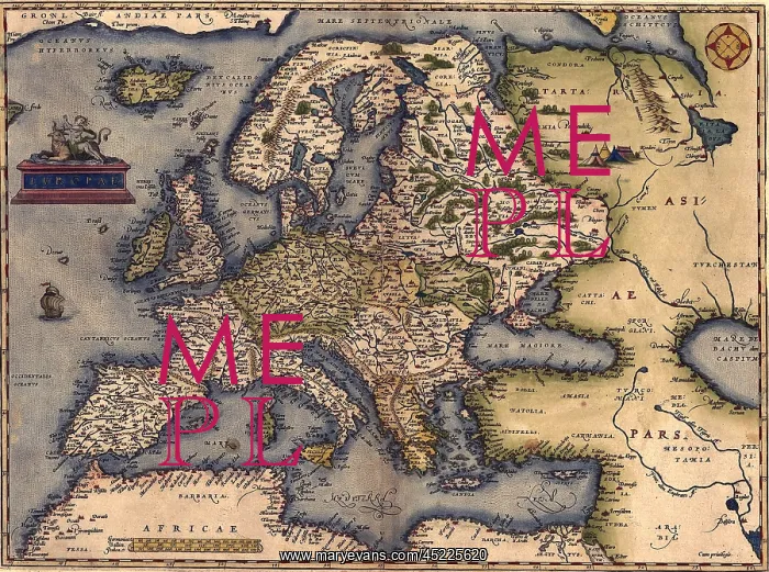 : 1570 map of Europe. From Abraham Ortelius ? : 1570 map of Europe. From Abraham Ortelius ?