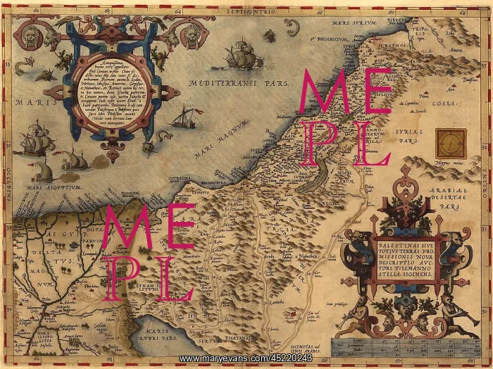 : 1570 map of Palestine, from Abraham Ortelius ? : 1570 map of Palestine, from Abraham Ortelius ?