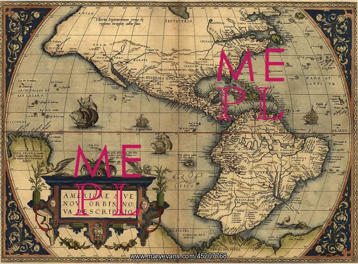 : 1570 map of the Western Hemisphere. From ? : 1570 map of the Western Hemisphere. From ?