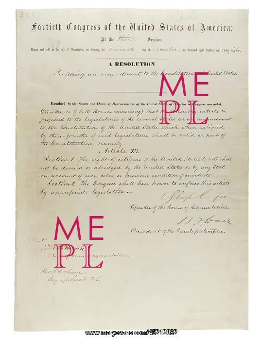 : 15th Amendment to the U.S. Constitution: ? : 15th Amendment to the U.S. Constitution: ?