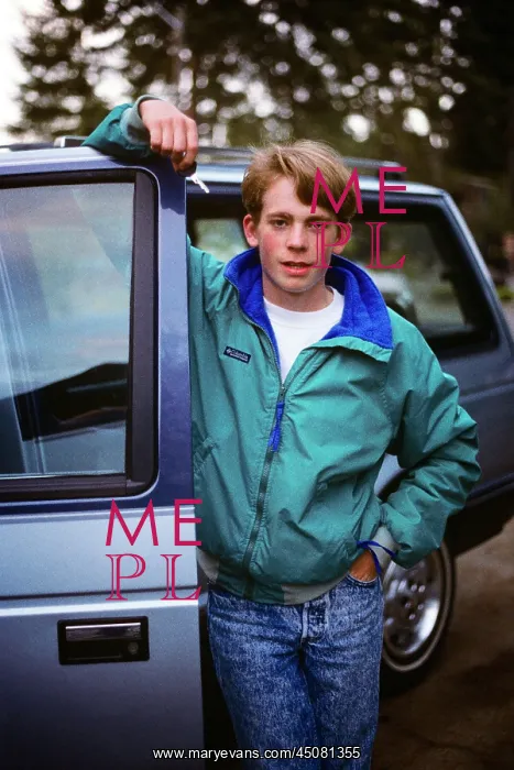 : 16 Year Old Boy with First Automobile and New : 16 Year Old Boy with First Automobile and New