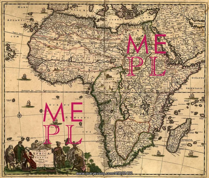 : 1688 map of Africa, densely filled with ? : 1688 map of Africa, densely filled with ?