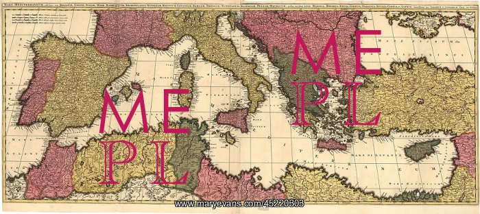 : 1695 map of the Mediterranean Sea and coastal ? : 1695 map of the Mediterranean Sea and coastal ?
