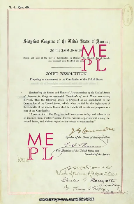 : 16th Amendment to the U.S. Constitution: ? : 16th Amendment to the U.S. Constitution: ?