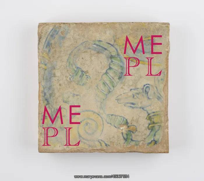 : 16th-century floor tile from Whitehall Palace : 16th-century floor tile from Whitehall Palace