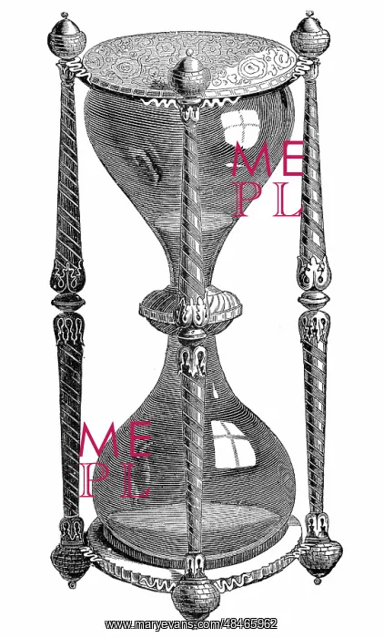  : 16th century hourglass: 19th century