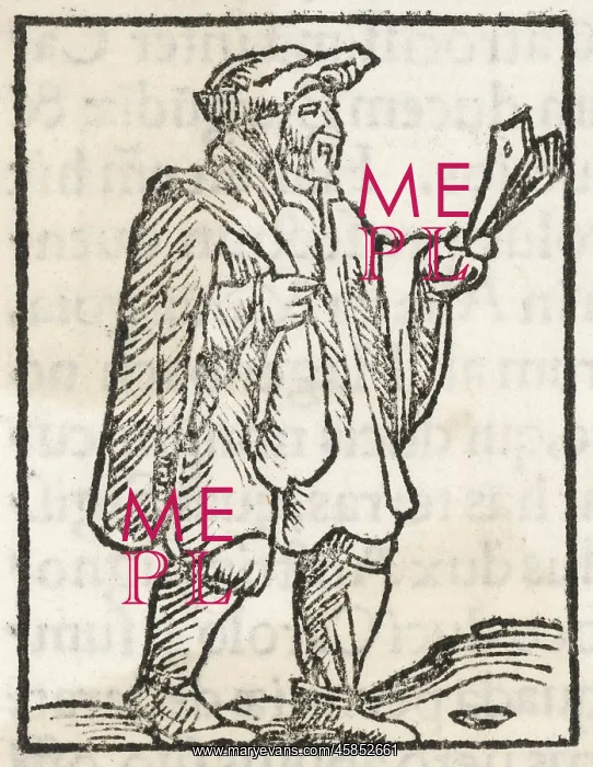 : LEPER. A 16th century leper walks with a clapper, to warn people of his approach : LEPER. A 16th century leper walks with a clapper, to warn people of his approach