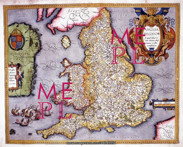  : 16th century Map of England and Wales