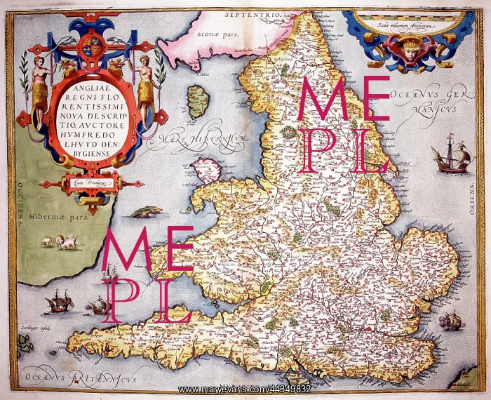  : 16th century Map of England and Wales