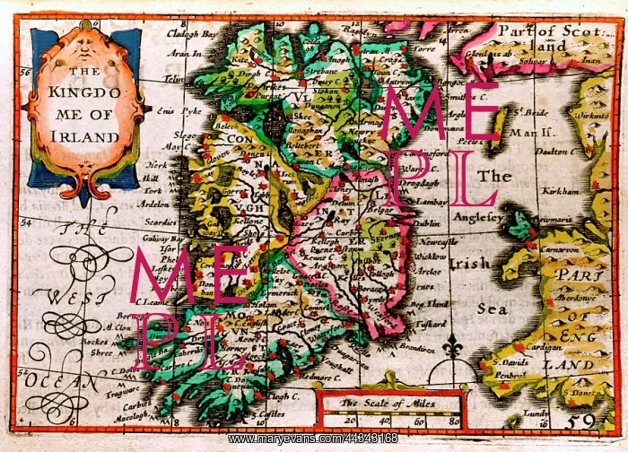  : 16th century Map of Ireland