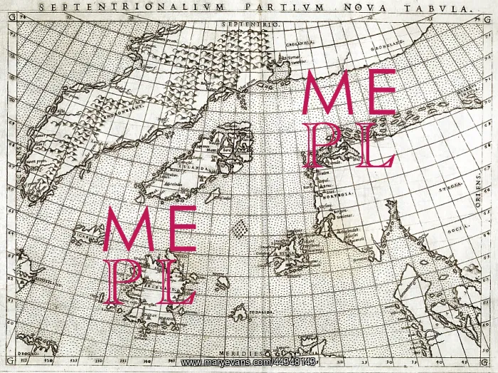 : 16th Century Map of the North Atlantic : 16th Century Map of the North Atlantic