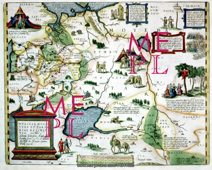  : 16th century Map of Russia - Tartary