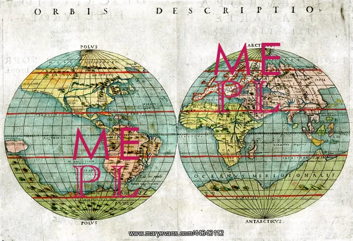 : 16th century Map of the World - Orbis Descriptio : 16th century Map of the World - Orbis Descriptio