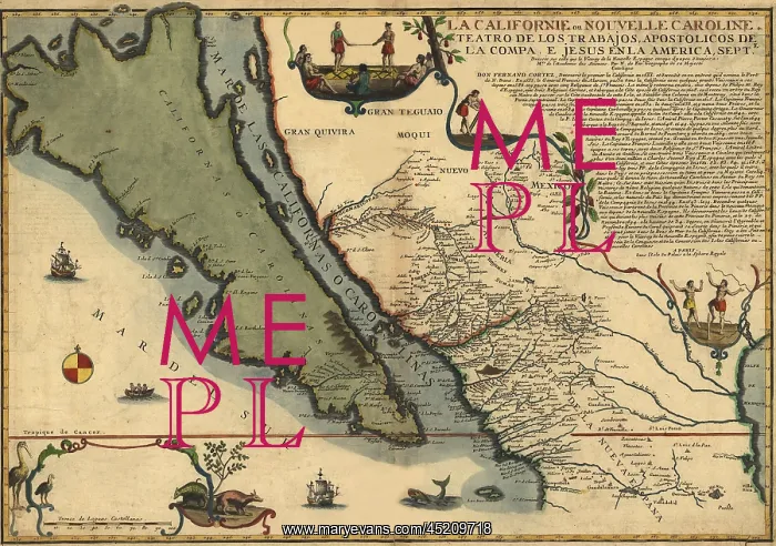 : 1720 map of Baja California and northwest ? : 1720 map of Baja California and northwest ?