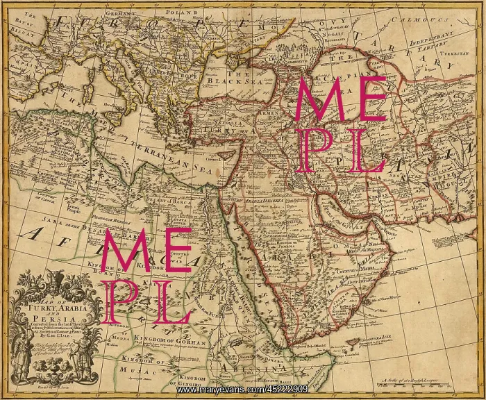 : 1721 map of Turkey, Arabia, and Persia and ? : 1721 map of Turkey, Arabia, and Persia and ?