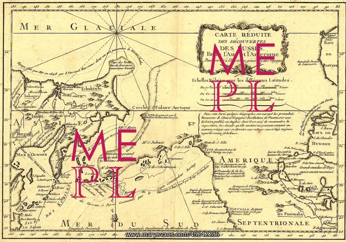 : 1747 map showing Alaska as a Russian territory. ? : 1747 map showing Alaska as a Russian territory. ?