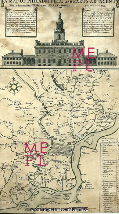 : 1752 map of Philadelphia, Pennsylvania : 1752 map of Philadelphia, Pennsylvania