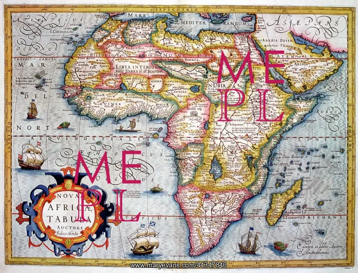  : 17th century Map of Africa - Nova Africae Tabula