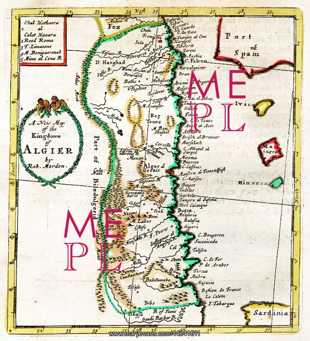  : 17th century Map of Algiers, Algeria