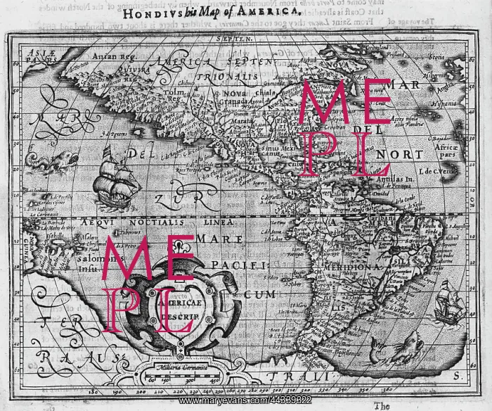 : 17th century Map of America : 17th century Map of America