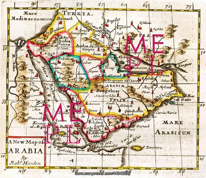  : 17th century Map of Arabia