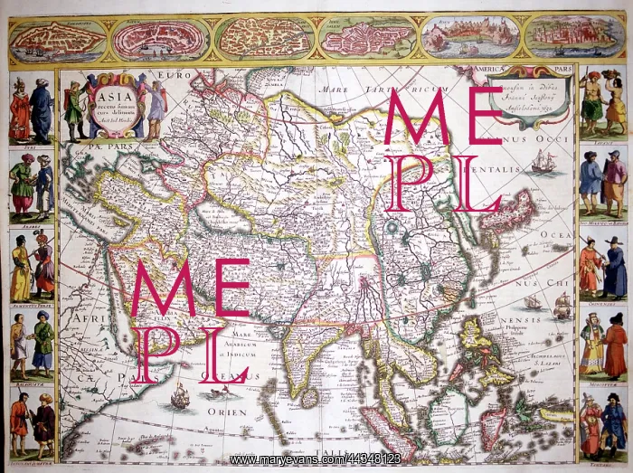  : 17th century Map of Asia