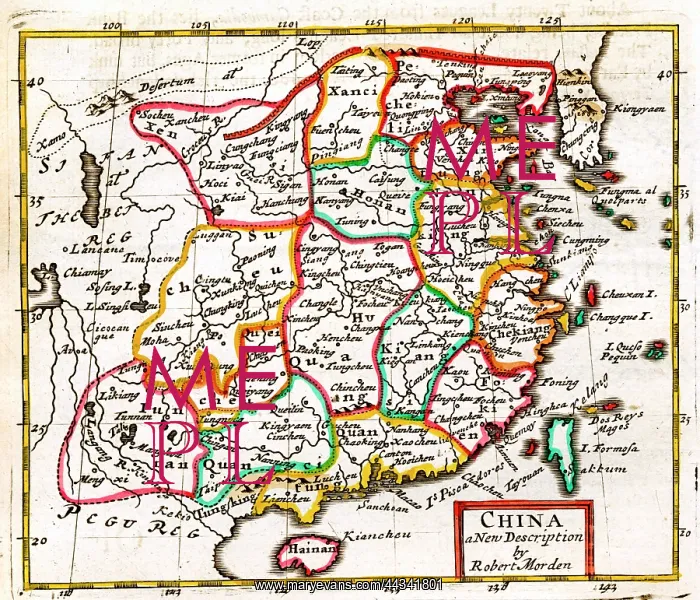  : 17th century Map of China