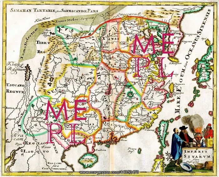  : 17th century Map of China, Imperii Sinarum
