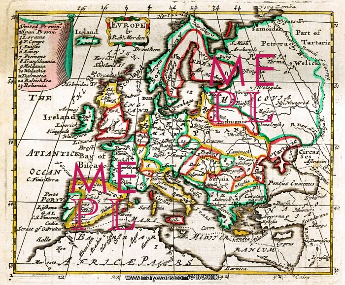  : 17th century Map of Europe