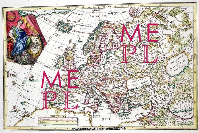: 17th century Map of Europe : 17th century Map of Europe