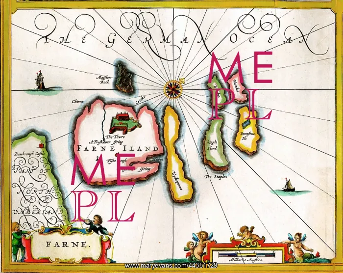  : 17th century Map of Farne Island