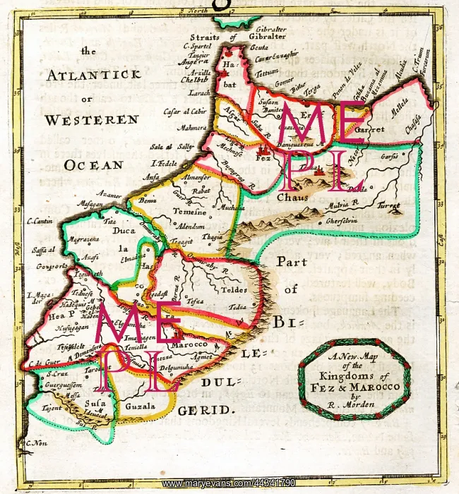  : 17th century Map of Fez and Morocco