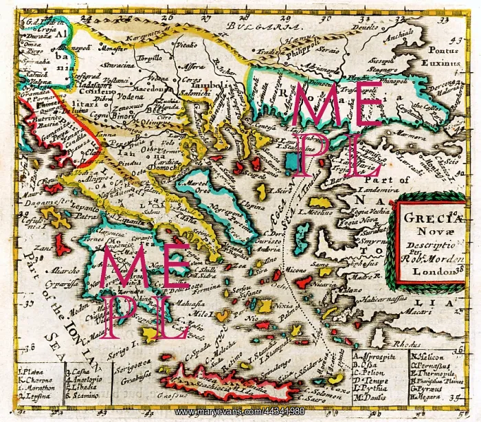  : 17th century Map of Greece