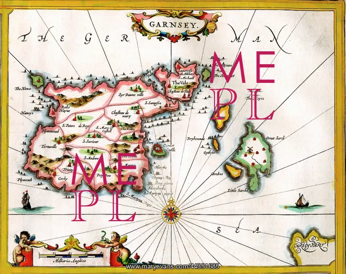  : 17th century map of Guernsey