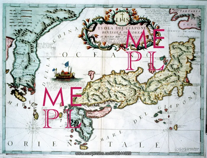  : 17th century Map of Japan and Korea