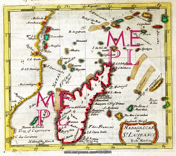  : 17th century Map of Madagascar