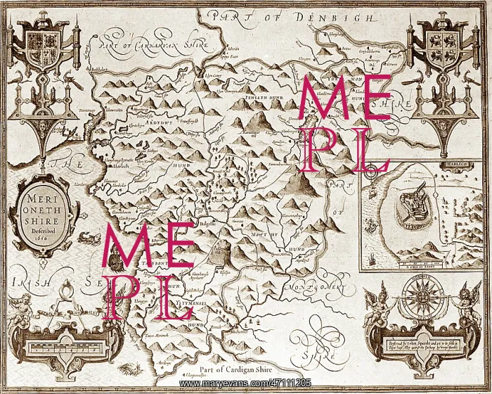  : 17th Century Map of Merionethshire