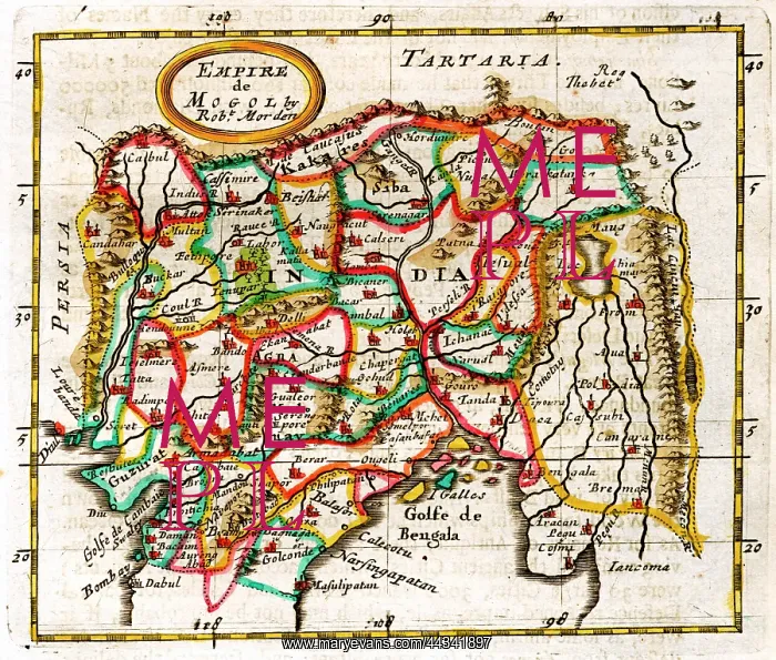  : 17th century Map of the Mongol Empire
