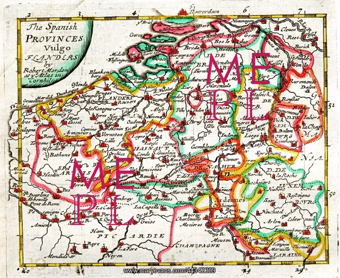  : 17th century Map of the Netherlands